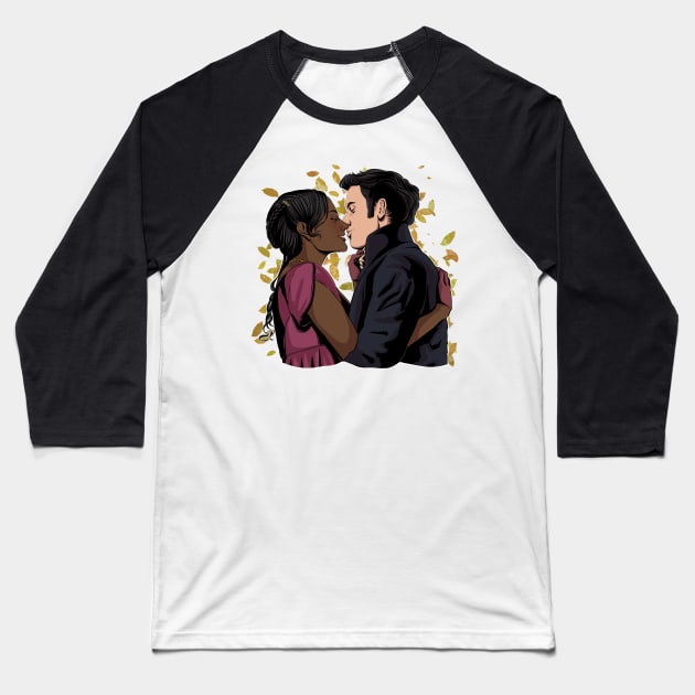 Kate and Anthony Bridgerton kissing fanart Baseball T-Shirt by crisshasart